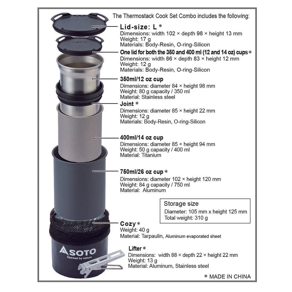 Soto Thermostack Cook Set Combo - Image 4